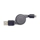 Câble chargement Micro USB rétractable