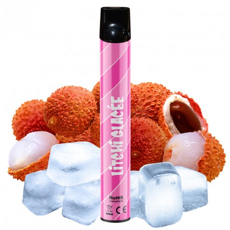 E-cigarette jetable Wpuff Litchi Glacé (600 puffs) - Liquideo