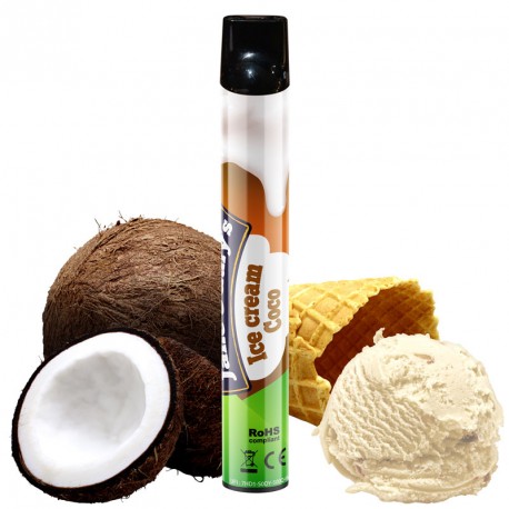 E-cigarette jetable Wpuff Ice Cream Coco (600 puffs) - Liquideo