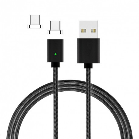 Câble USB-C Nylon Elegance magnétique Fast Charge - Wave Concept